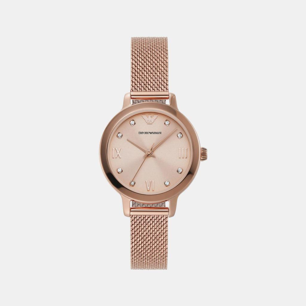 Emporio Armani Round Rose Gold Analog watch