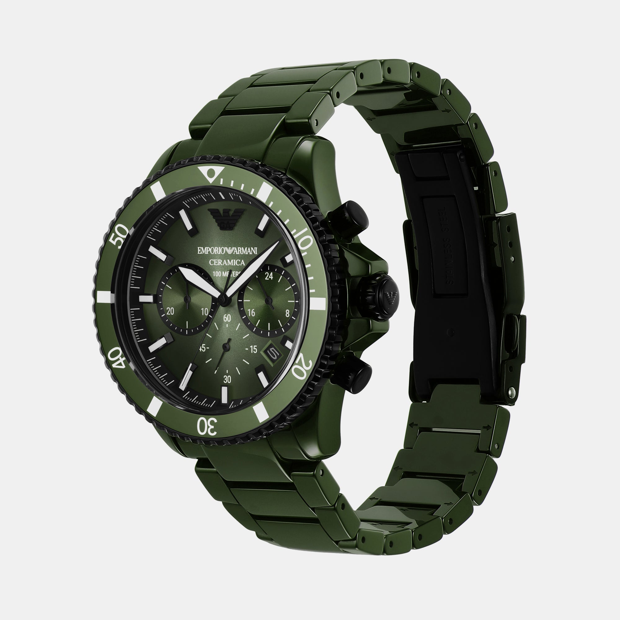 Emporio Armani Men Round Black watch