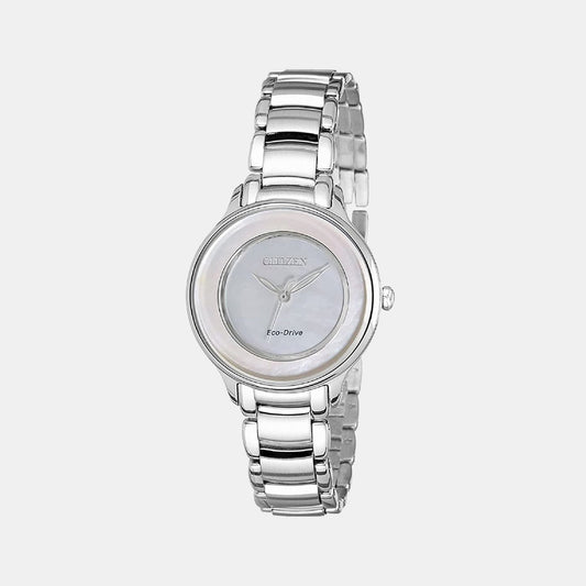 Female Silver Analog Stainless Steel Watch EM0380-57D