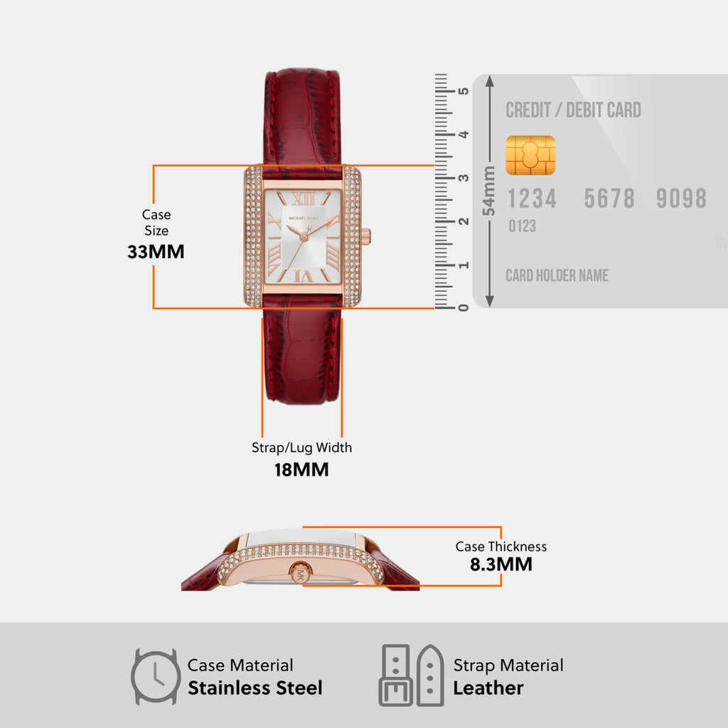 Michael Kors Stainless Steel Rectangular watch