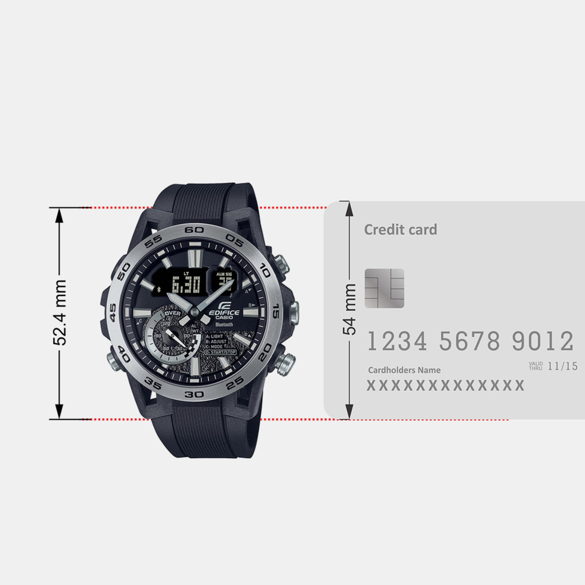 Casio 52 mm Black Quartz watch