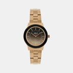 Helix Round Brown Analog watch