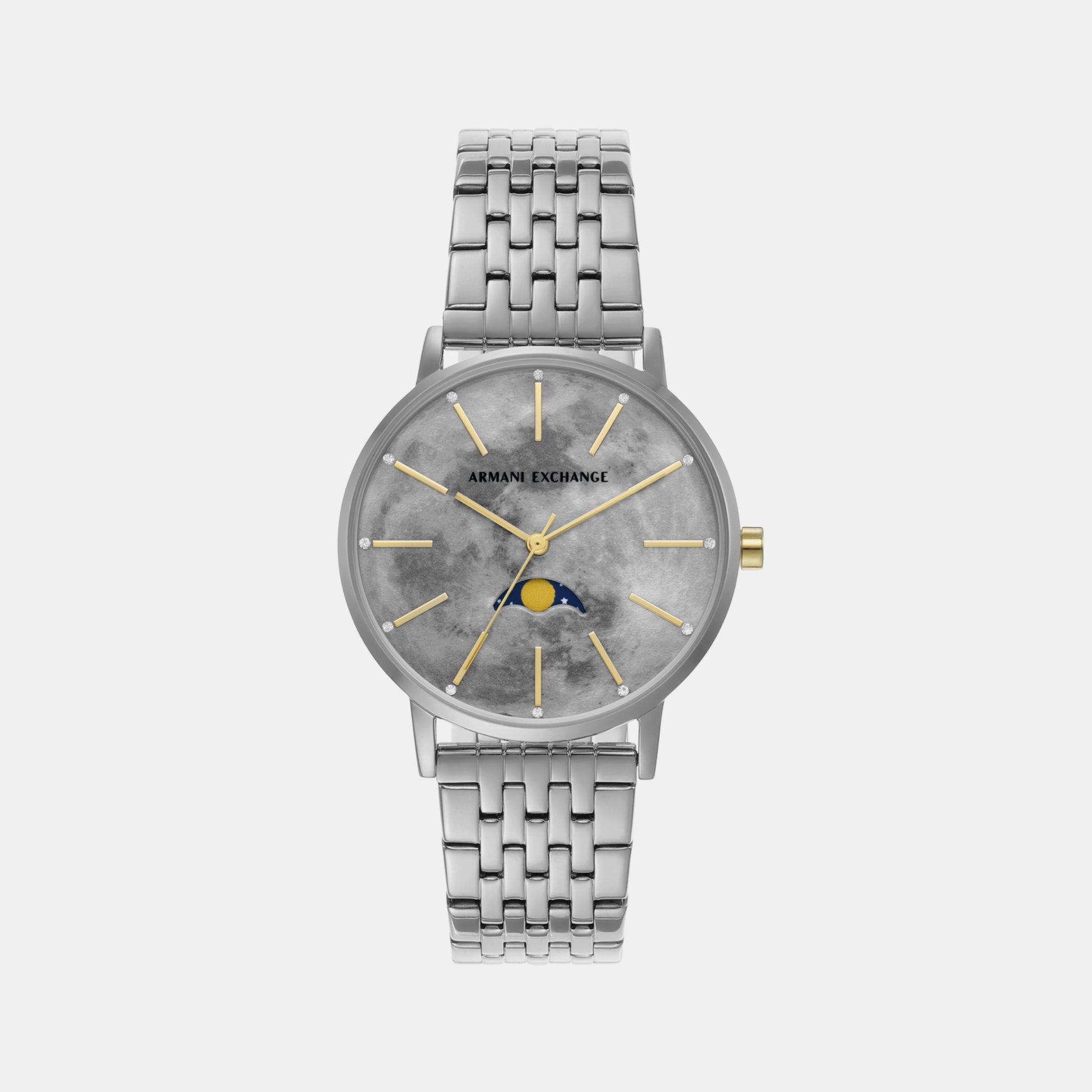 Female Grey Analog Stainless Steel Watch AX5585