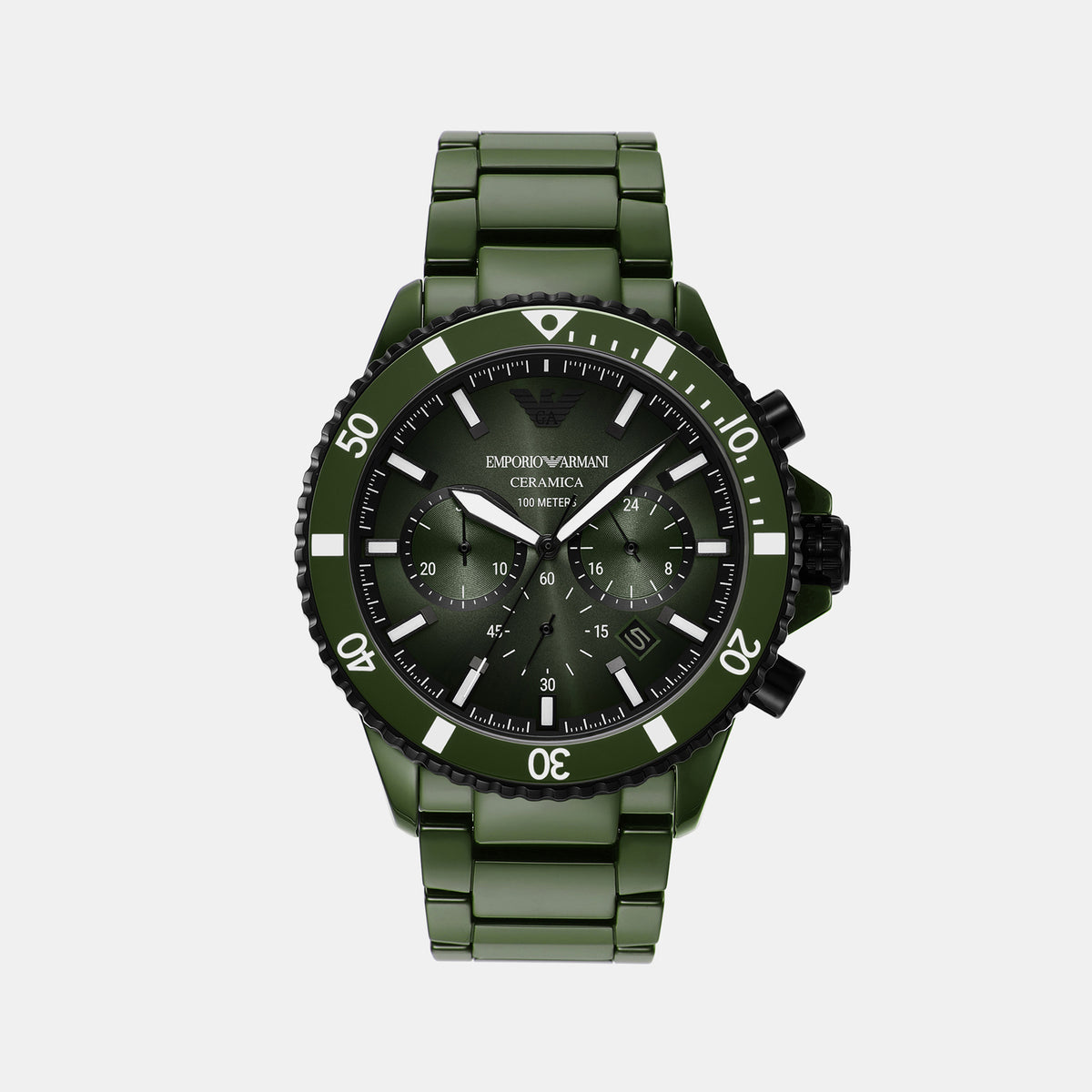 Emporio Armani Round Black Chronograph watch