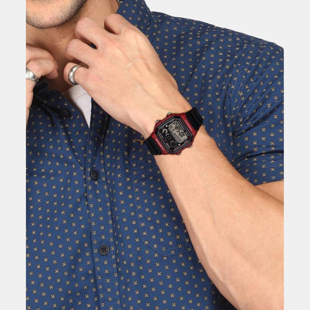 Youth Men Quartz Grey Dial Digital Resin Watch D108