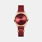 Bering Round Red Analog watch
