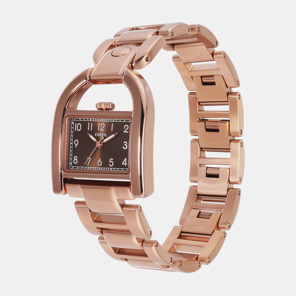 Fossil Women Square Brown watch
