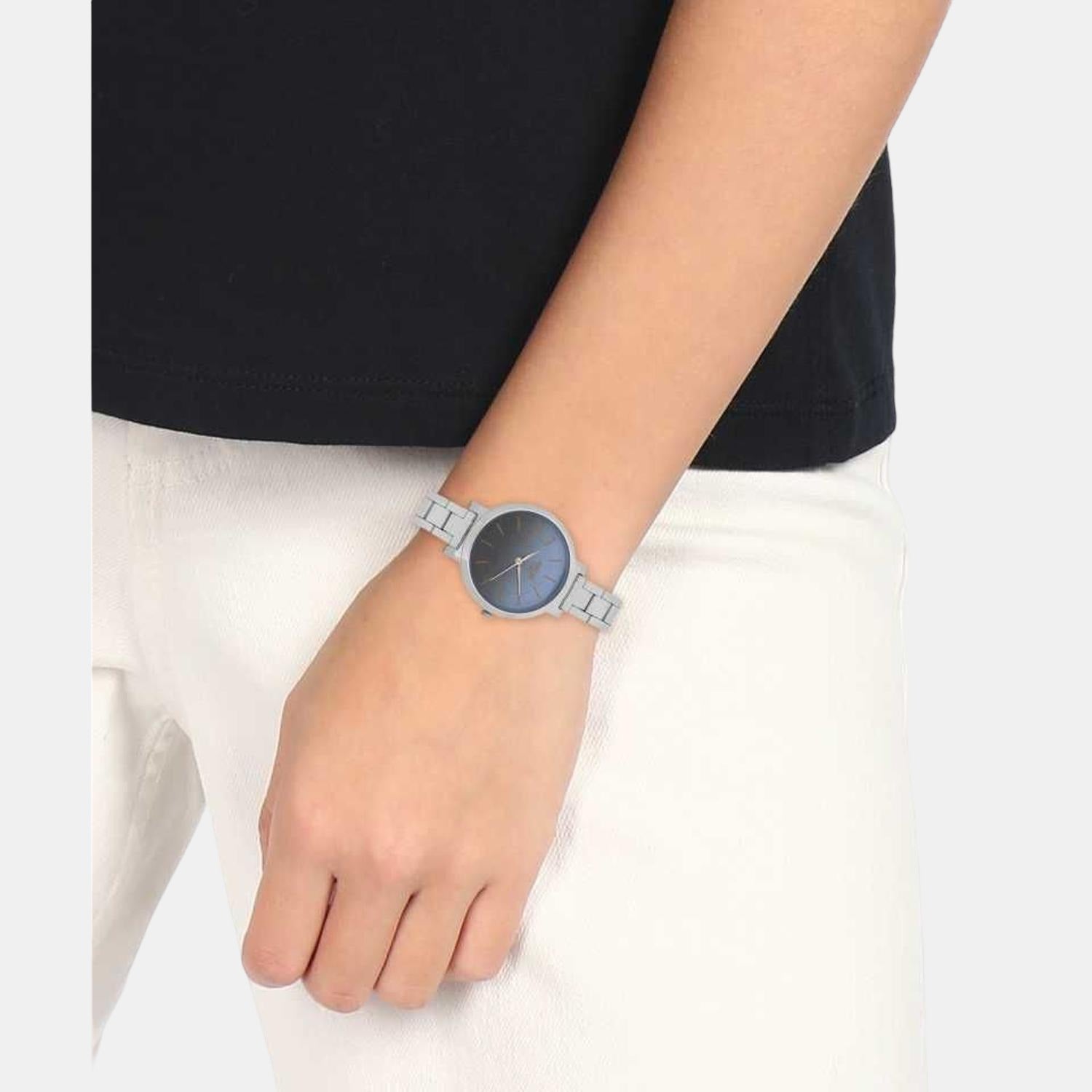 Helix Stainless Steel Round watch