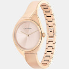 Charming Women Quartz Rose Gold Dial Analog Stainless Steel Watch 25200236