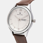 Mont Neo Leather Silver watch