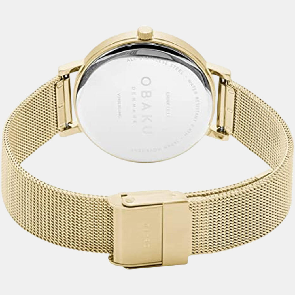 Brink Lille Gold Women Quartz White Dial Analog Stainless Steel Watch V248LXGIMG