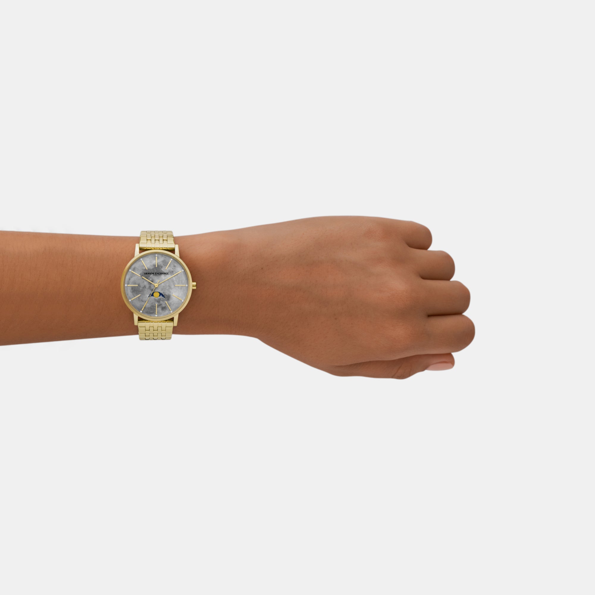 Armani Exchange Women Round Grey watch