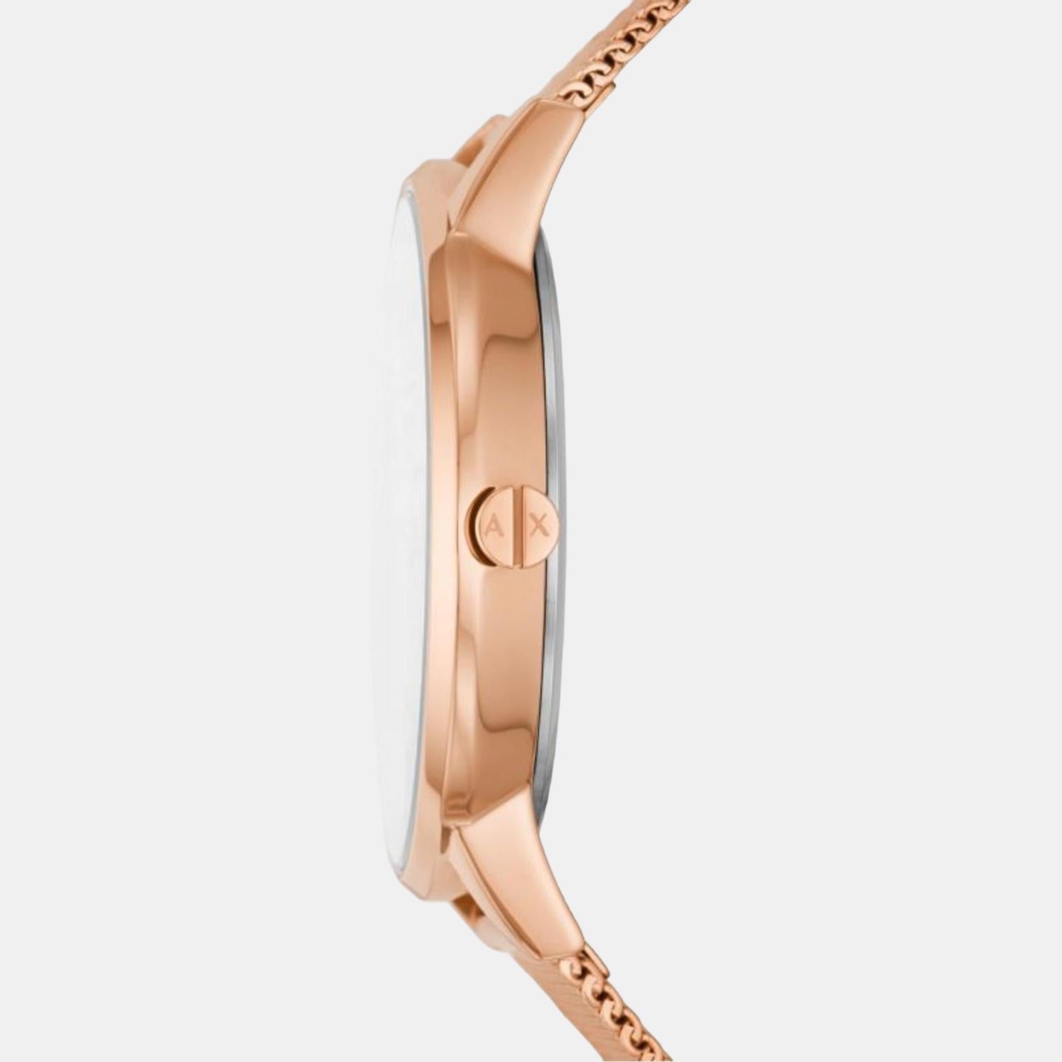 Female Rose Gold Analog Stainless Steel Watch AX5584 – Just In Time