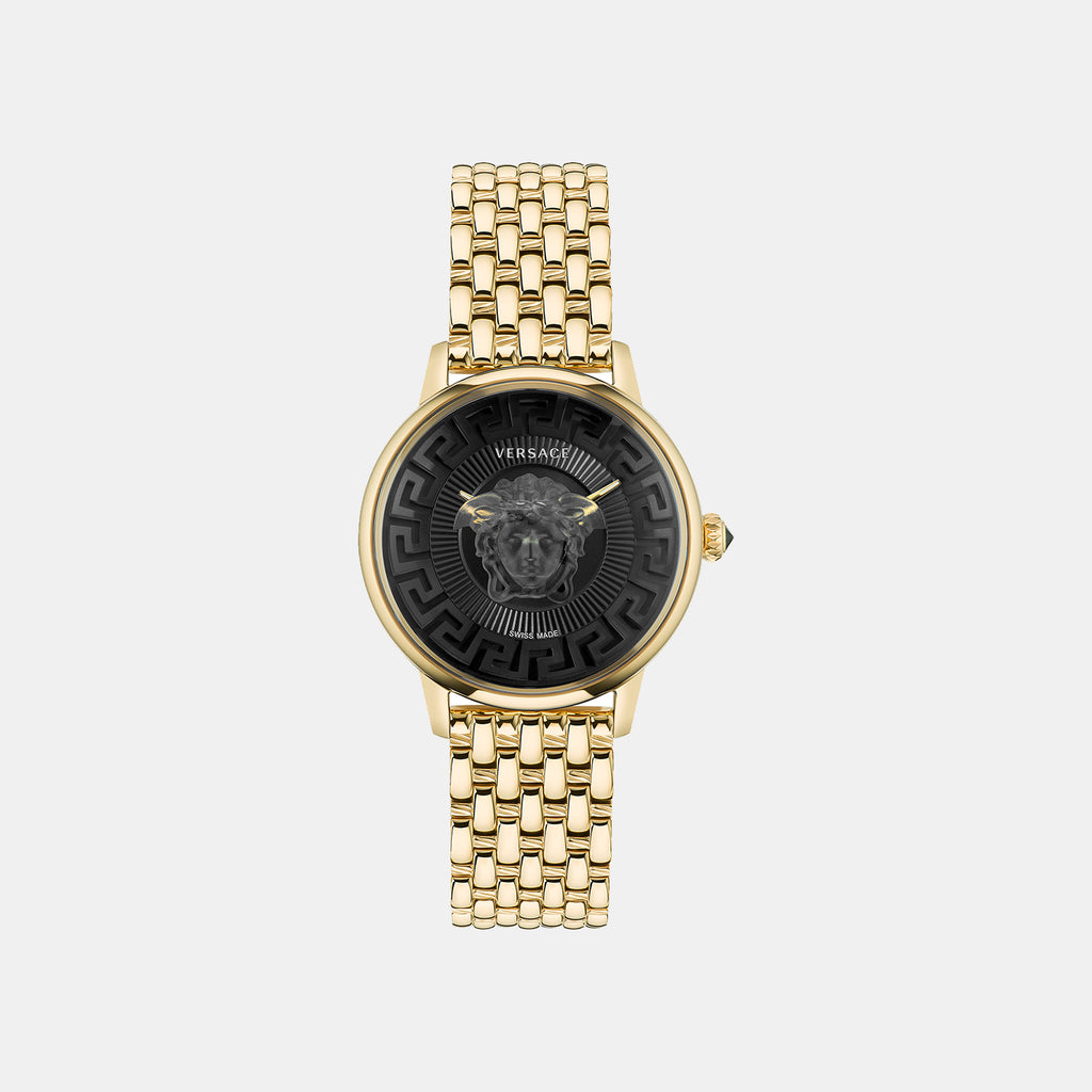 Versace Round Black Analog watch