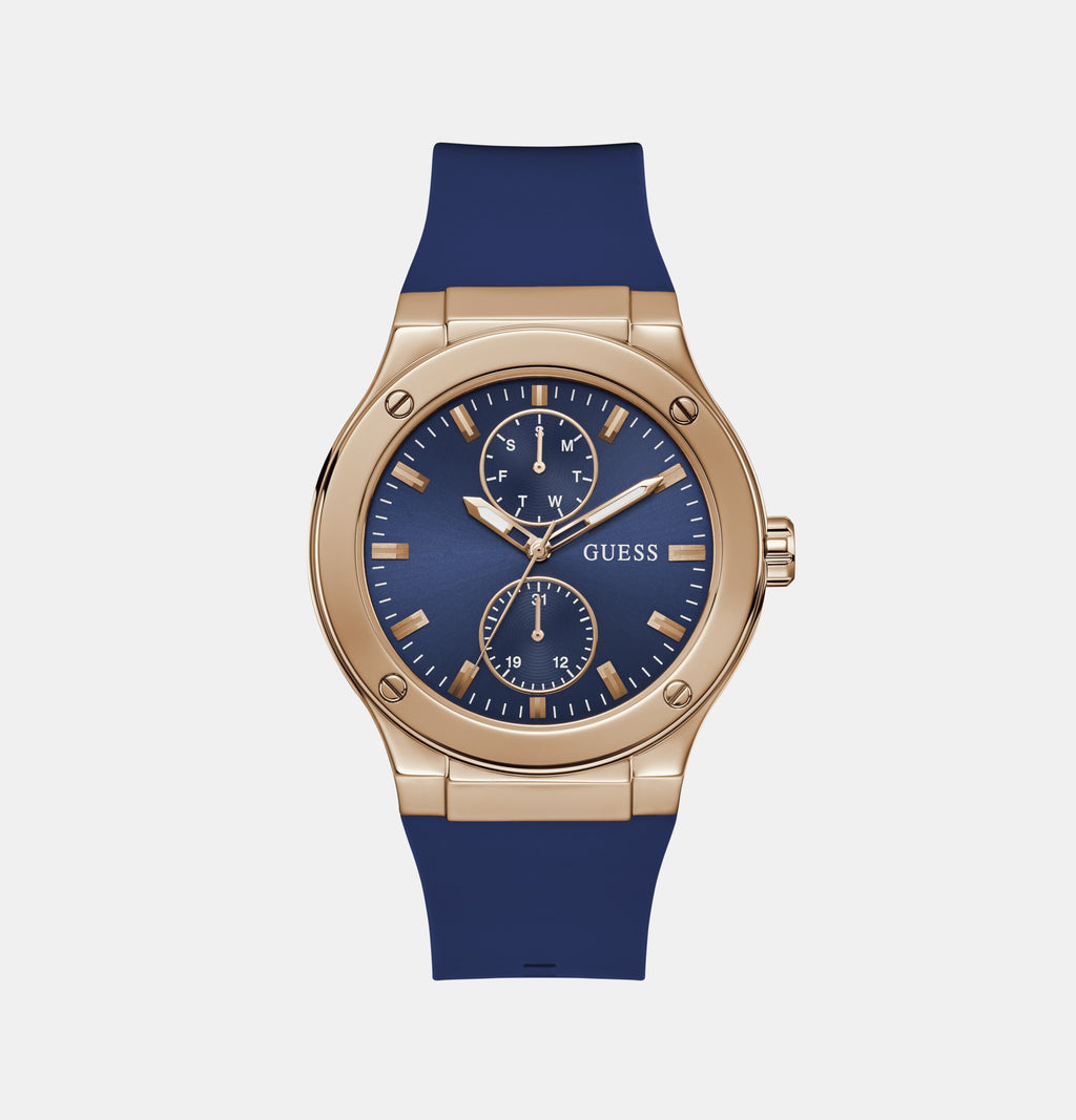 Guess Round Blue Chronograph watch