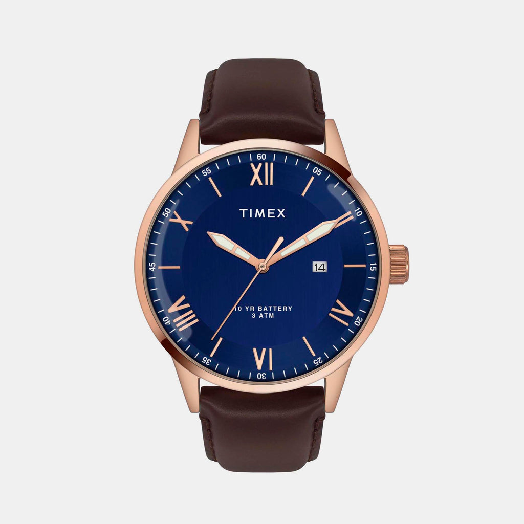 Timex Round Blue Chronograph watch