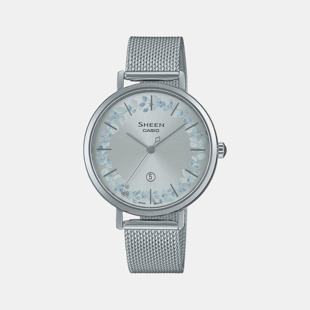 Casio Round Silver Analog watch