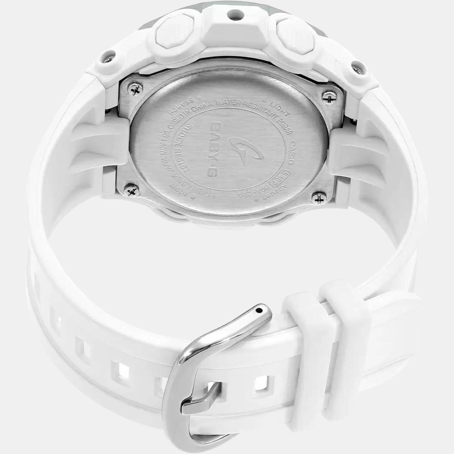 Baby-G Women Quartz White Dial Analog Resin Watch BX059