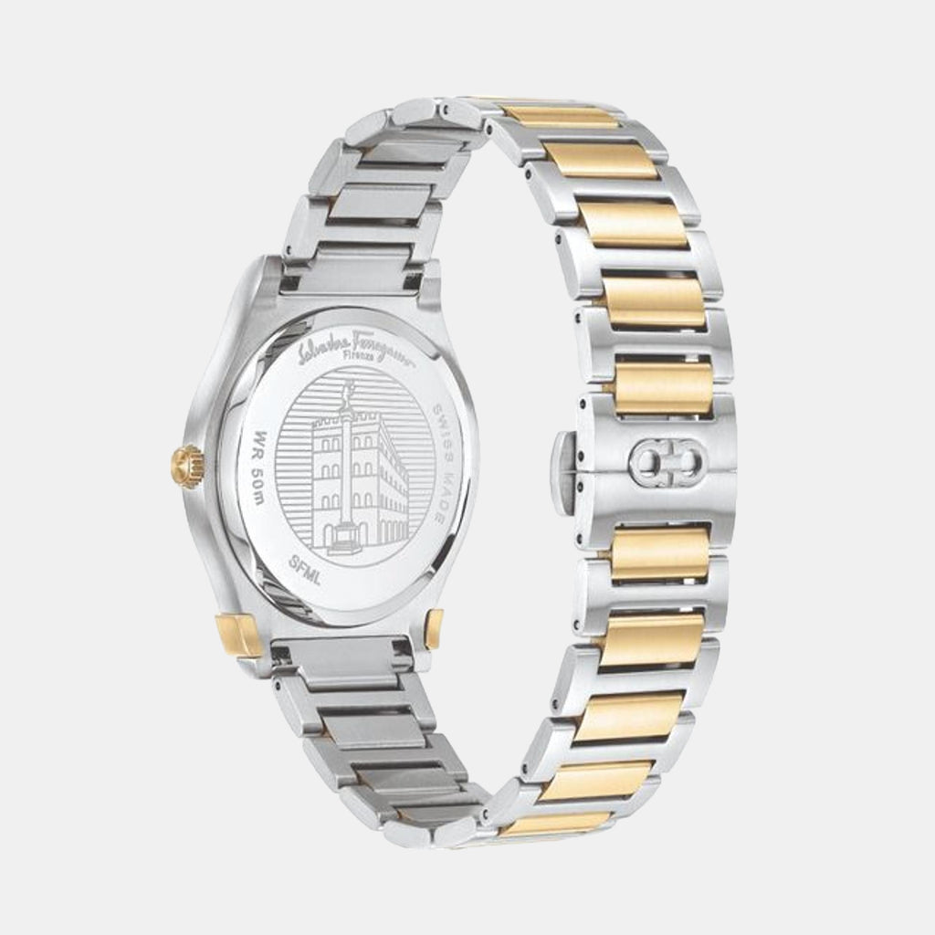 Men Quartz Green Dial Analog Stainless Steel Watch SFML00222