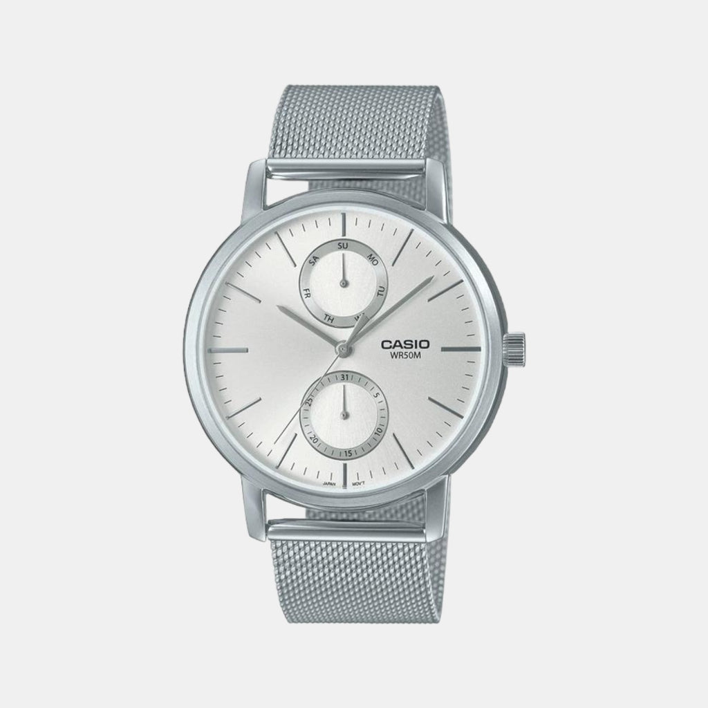 Casio Round White Chronograph watch