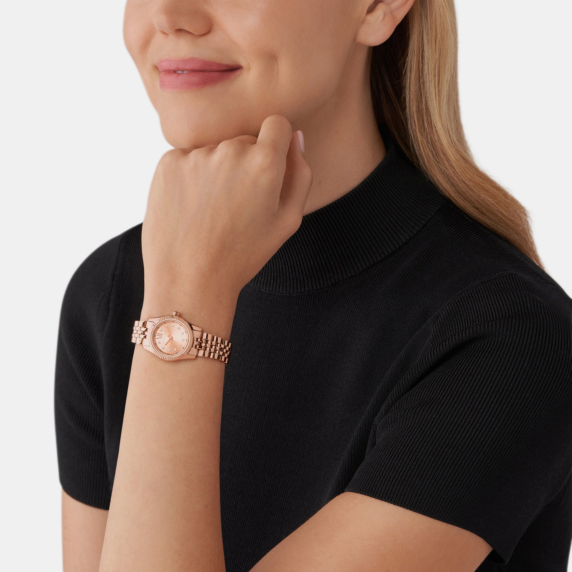 Michael Kors Lexington Women Quartz Rose Gold Dial Analog