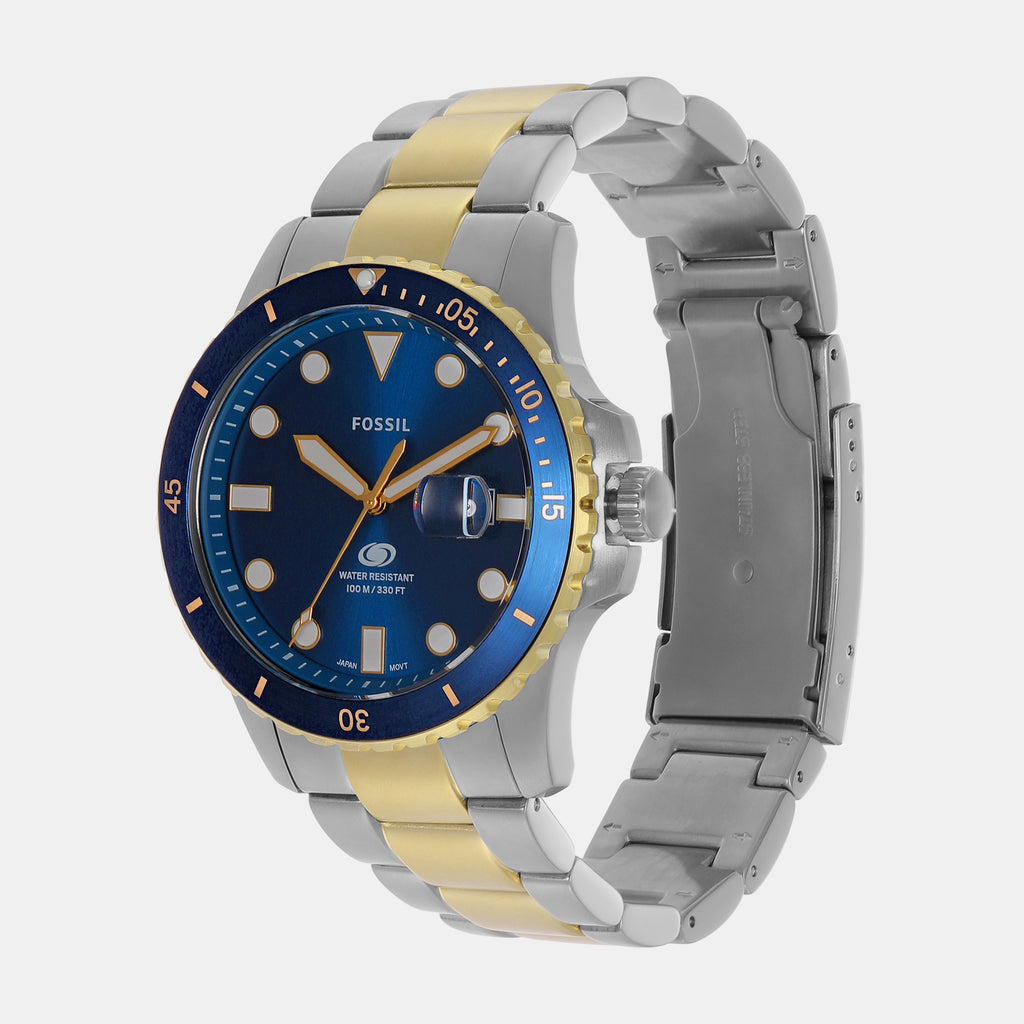Fossil Men Round Blue watch