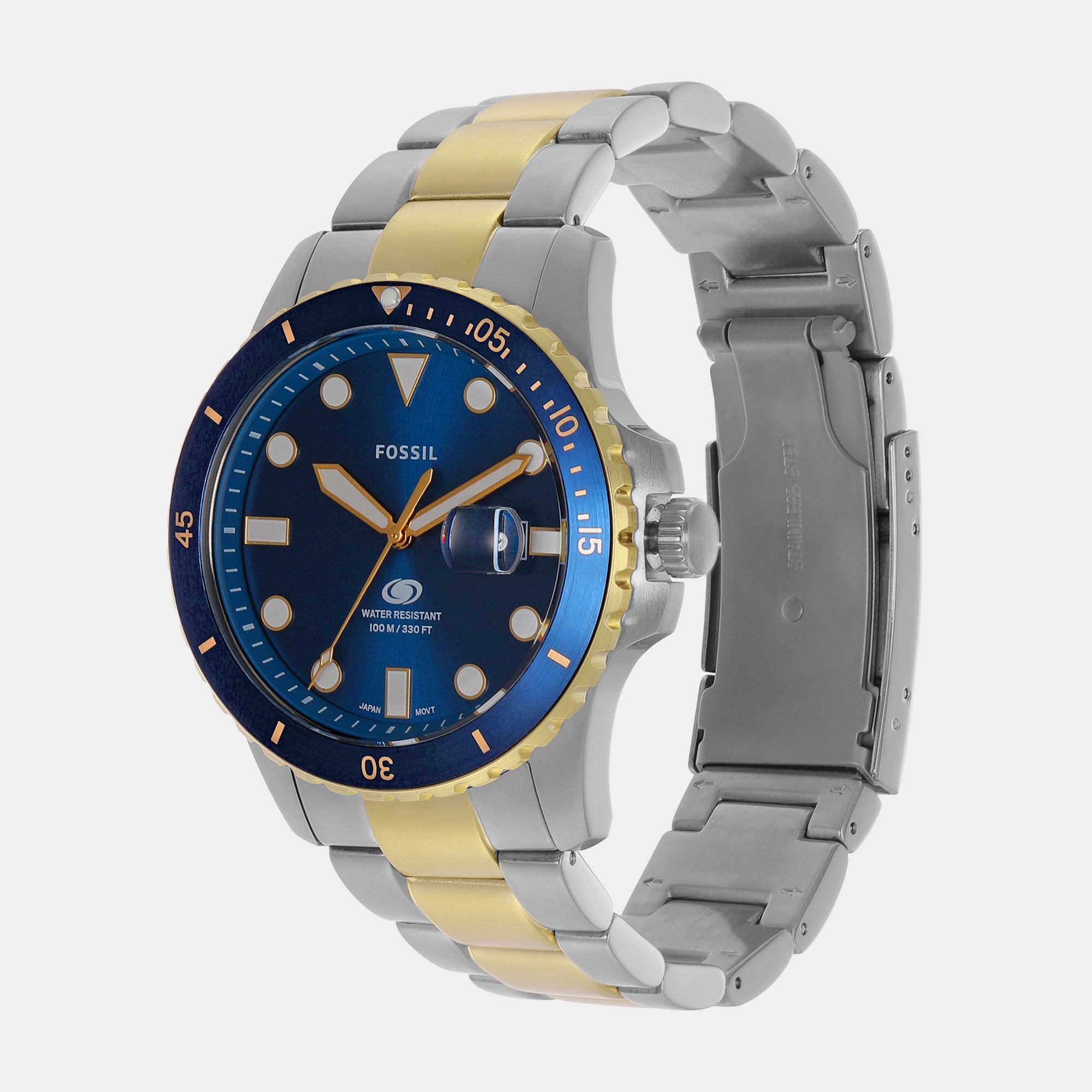 Fossil Men Round Blue watch