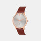 Male Silver Analog Leather Watch G1034E-L3303