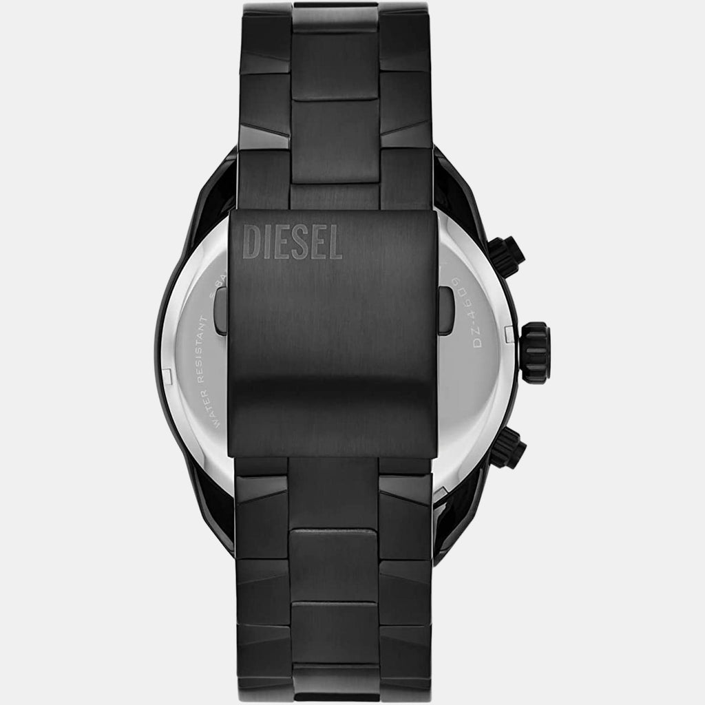 Spiked Men Quartz Black Dial Chronograph Stainless Steel Watch DZ4609