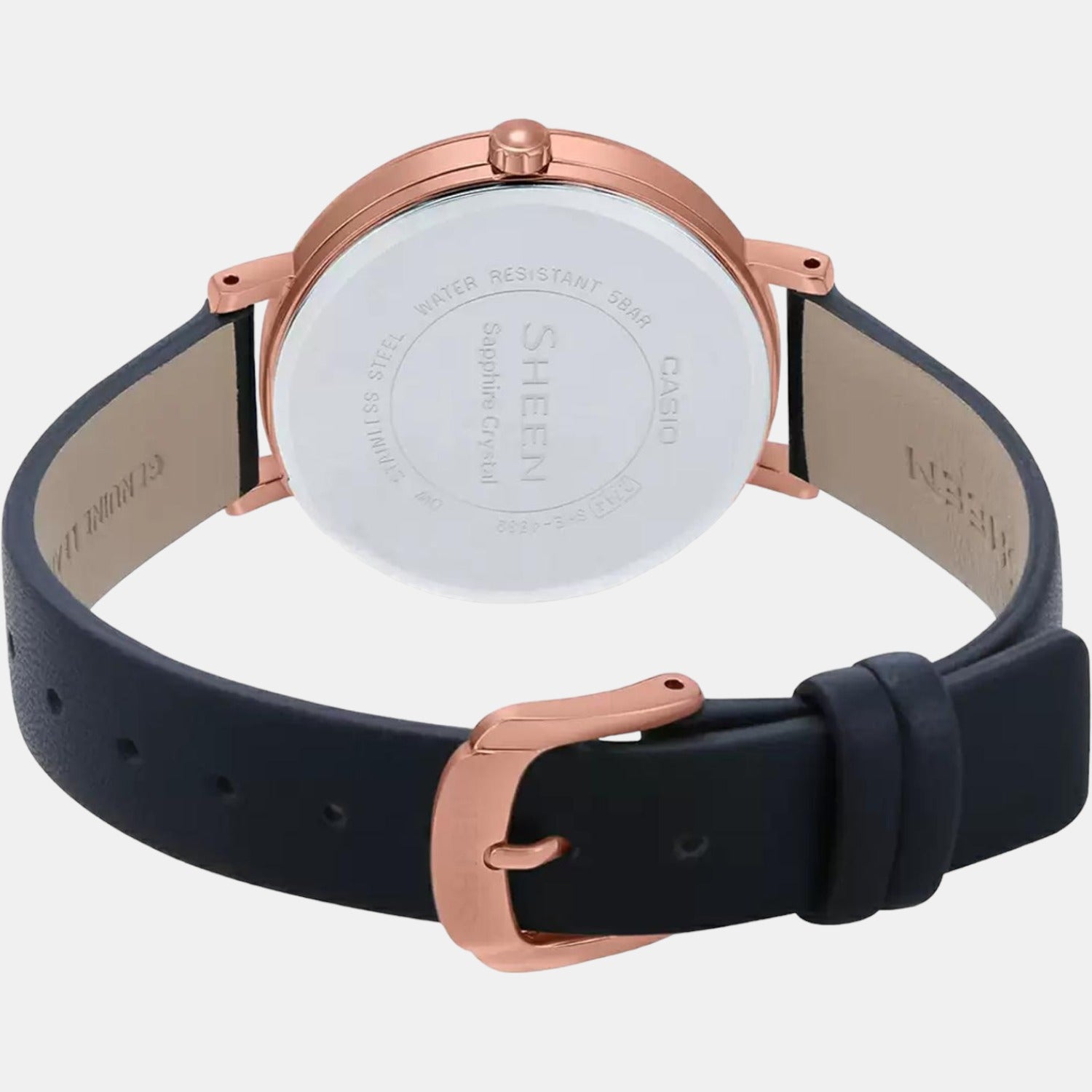 Sheen Women Quartz Black Dial Analog Leather Watch SX274