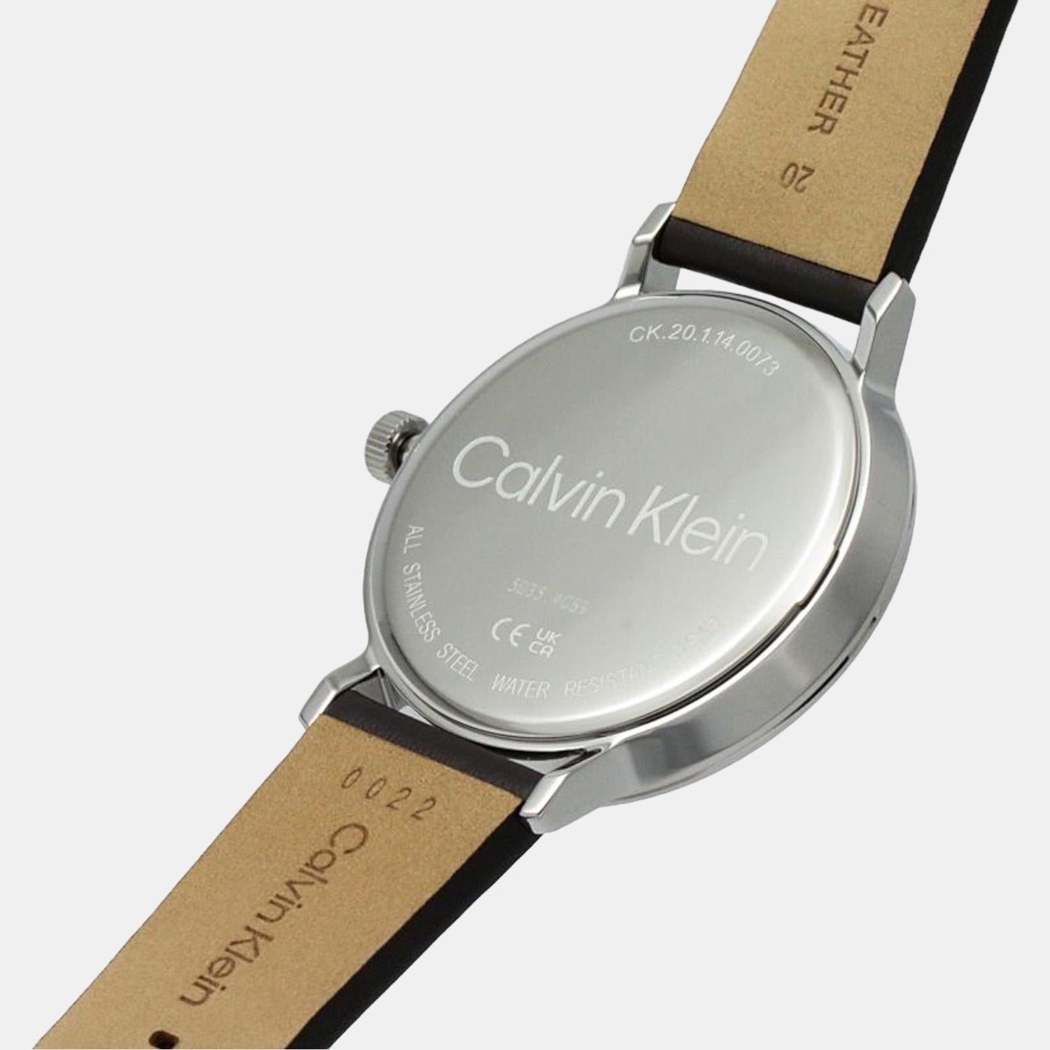 Calvin Klein Leather Blue watch