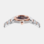 Women Quartz Black Dial Analog Stainless Steel Watch SFYG00721