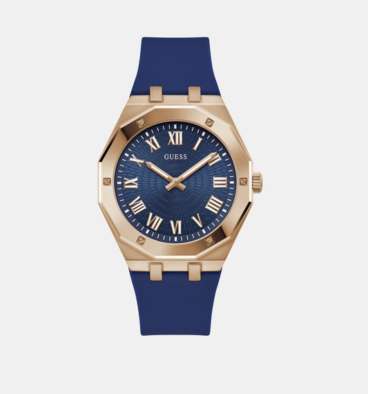 Asset Male Blue Analog Silicone Watch GW0663G3