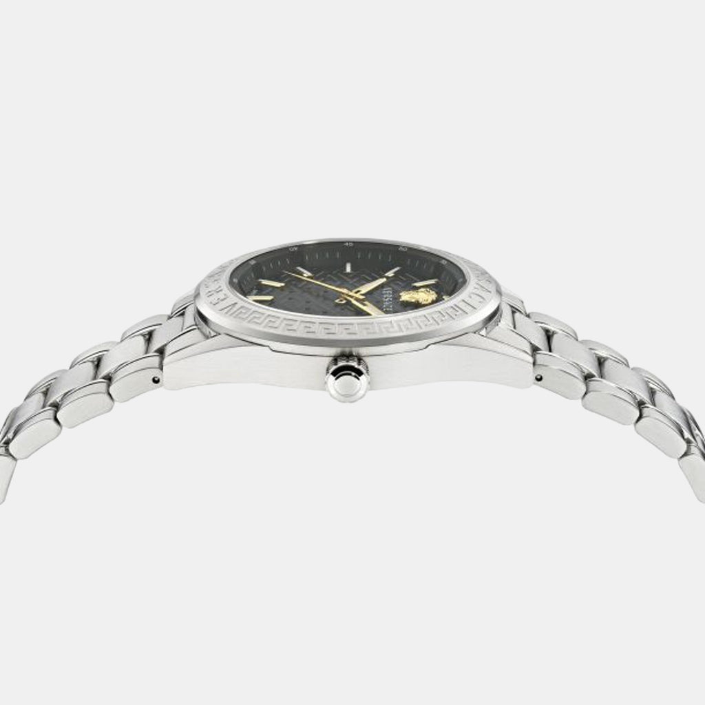 V-Code 3 H.(Wc-6A) Men Quartz Grey Dial Analog Stainless Steel Watch VE6A00323