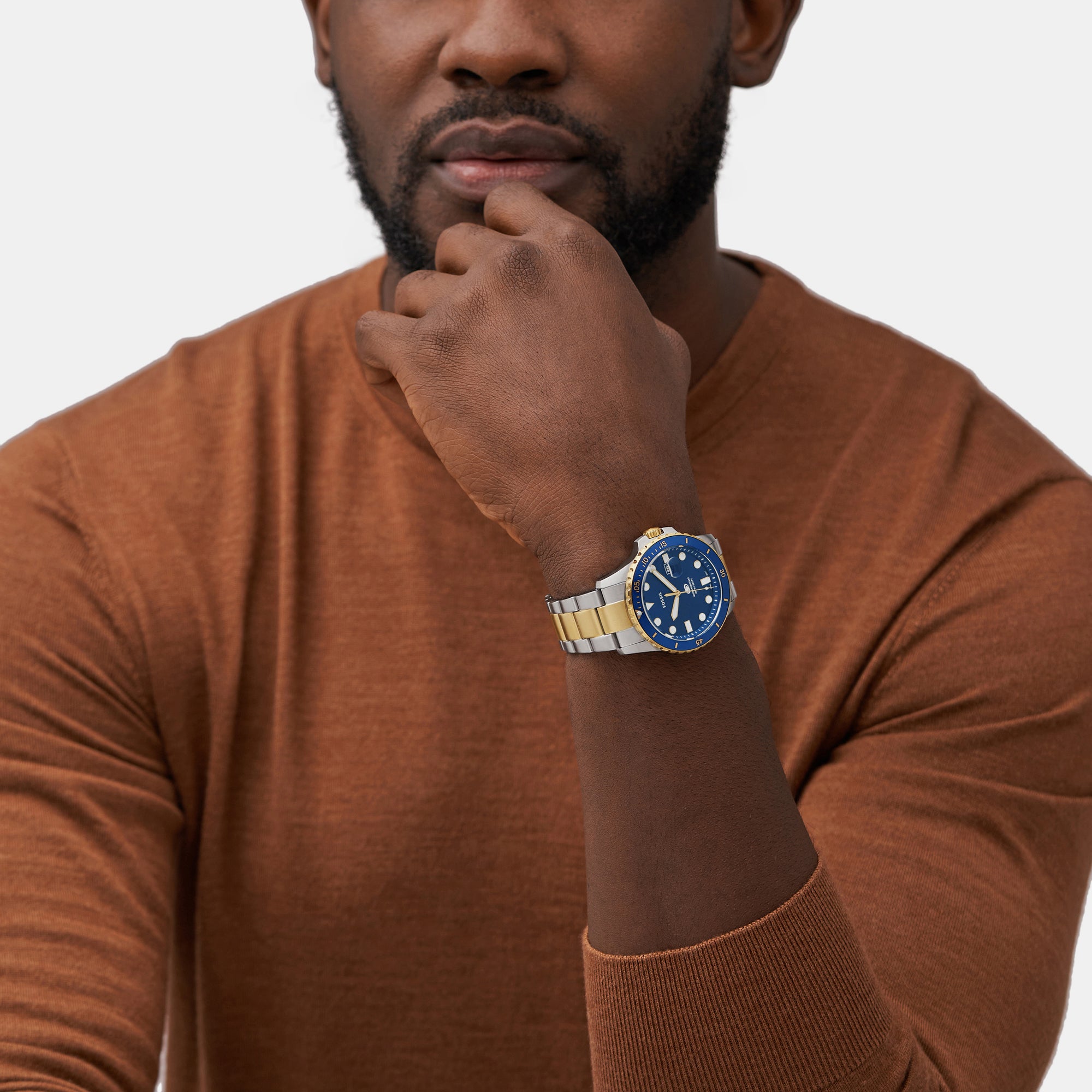 Fossil Round Quartz Analog Men watch