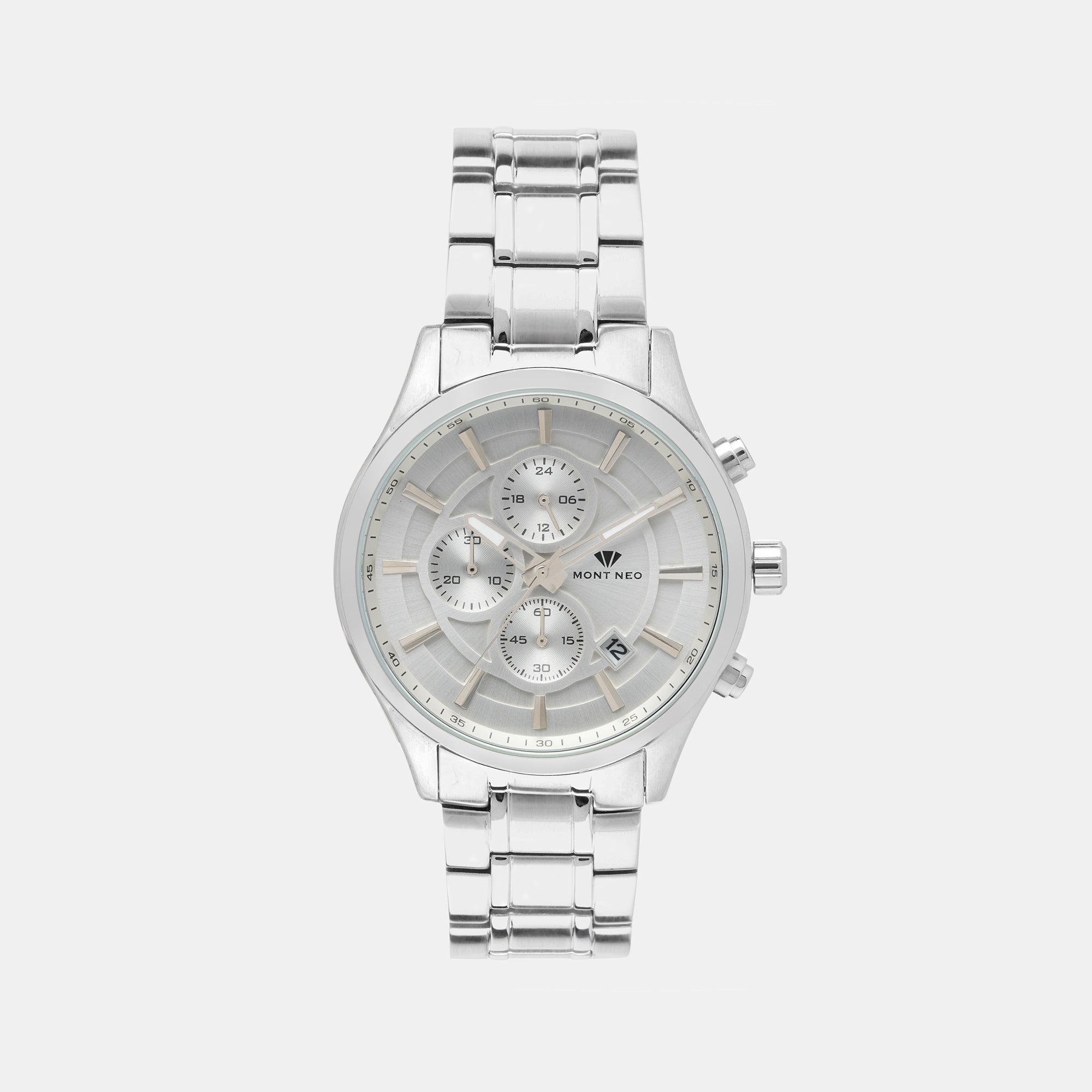 Mont Neo Round Silver Chronograph watch