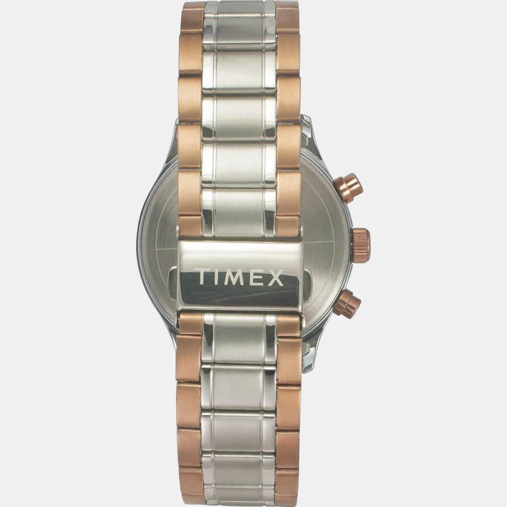 Men Quartz White Dial Chronograph Stainless Steel Watch TWEG19810
