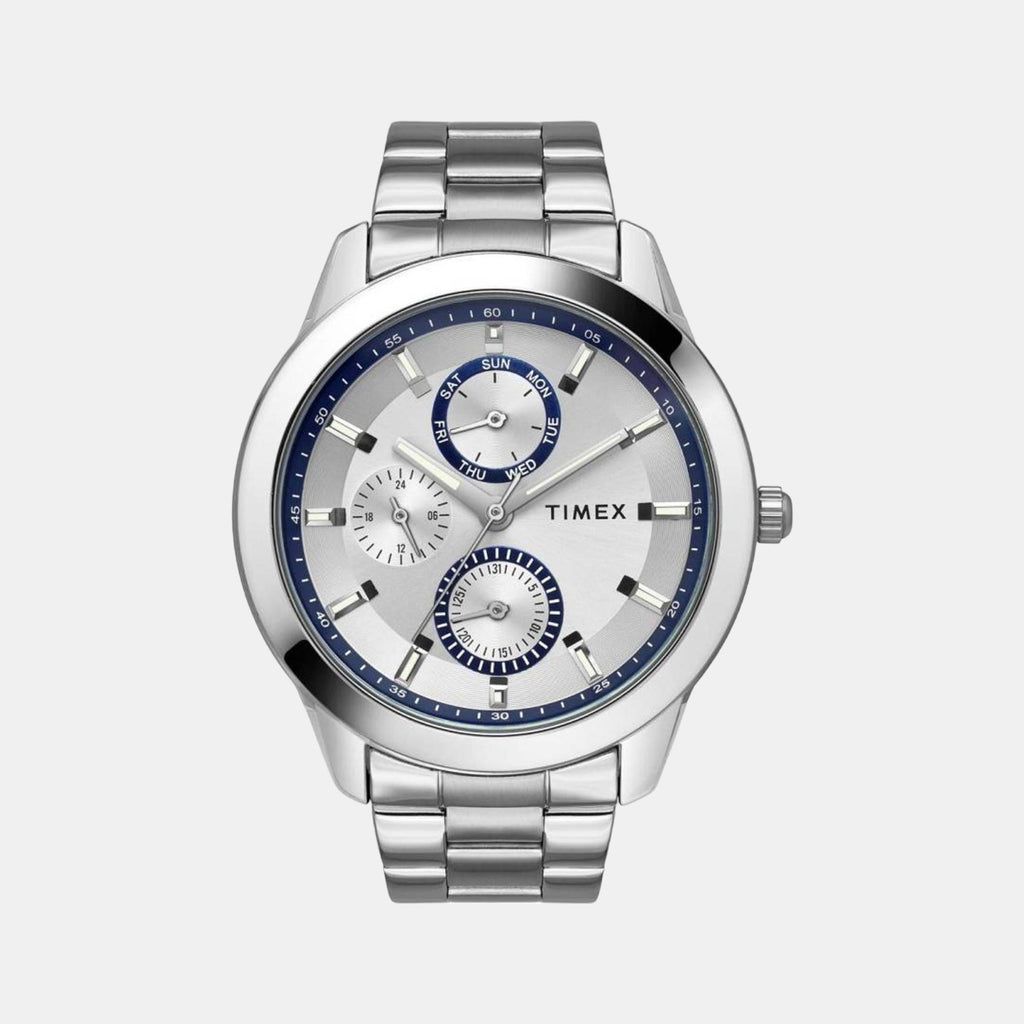 Timex Round Silver Chronograph watch