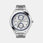 Timex Round Silver Chronograph watch