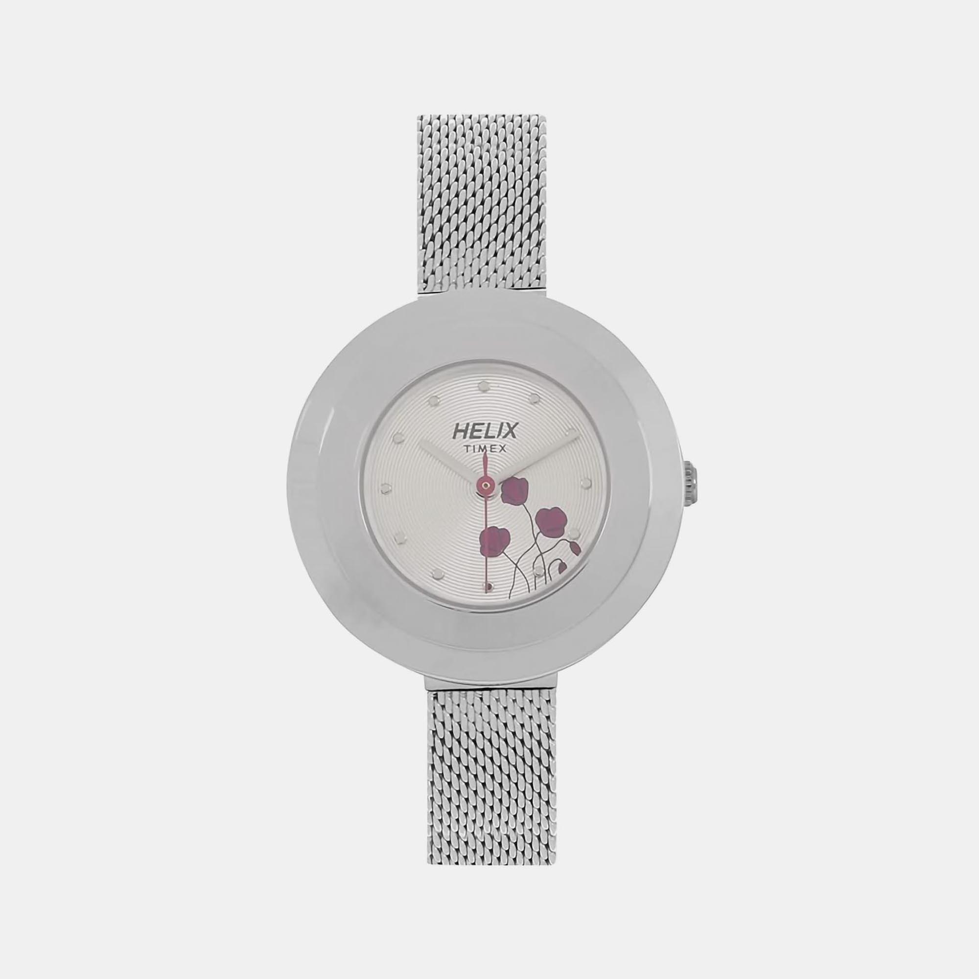 Helix Round Silver Analog watch