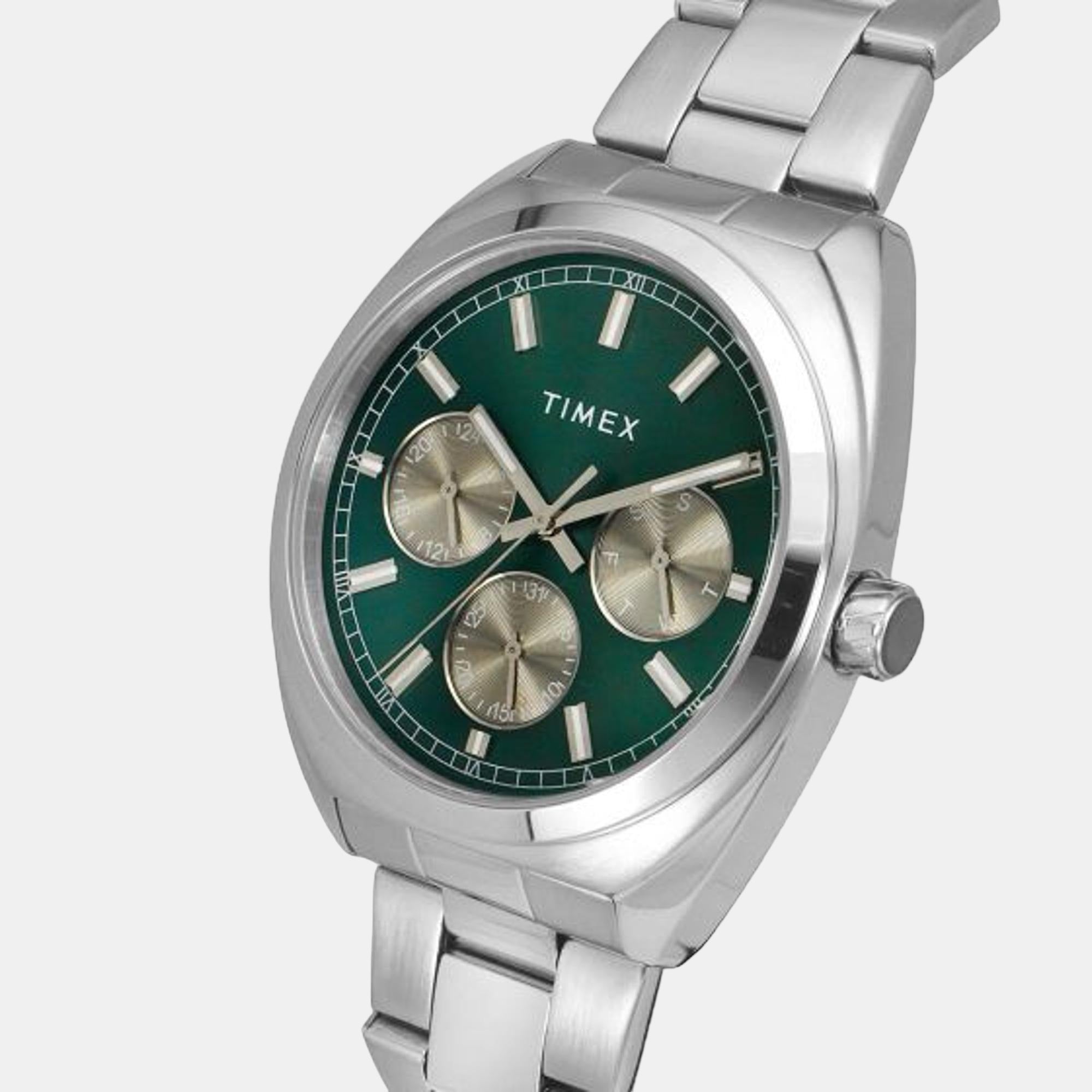 E Class Men Quartz Green Dial Chronograph Stainless Steel Watch TWEG22300