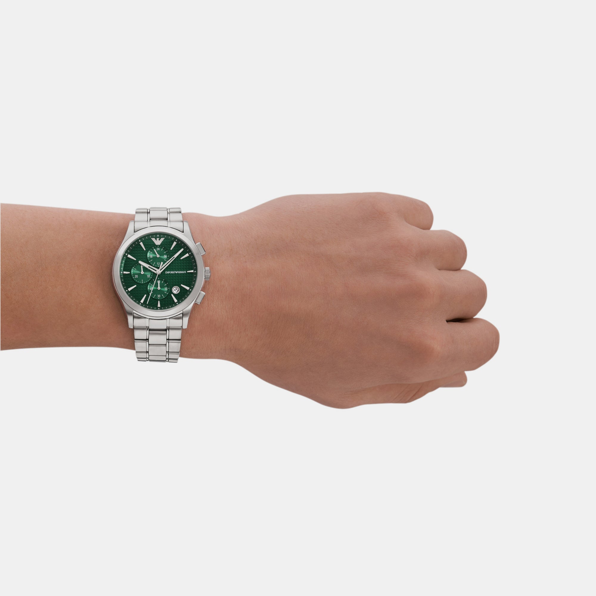 Male Green Chronograph Stainless Steel Watch AR11529 – Just In Time