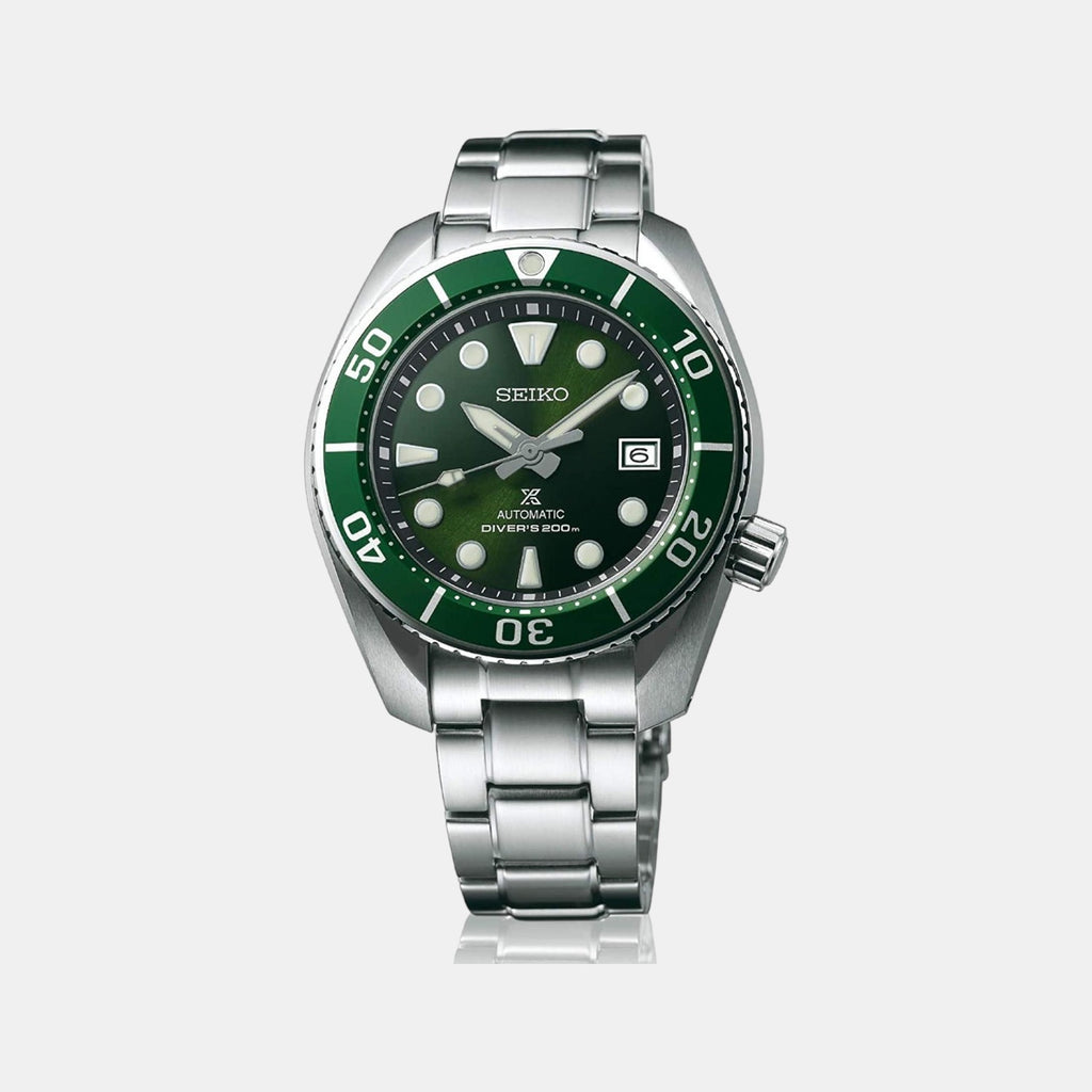 Seiko Round Green Chronograph watch