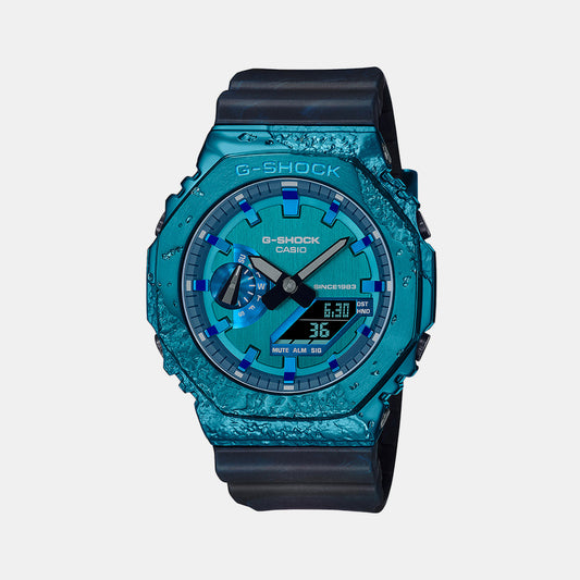 Male Blue Analog-Digital Resin Watch G1347