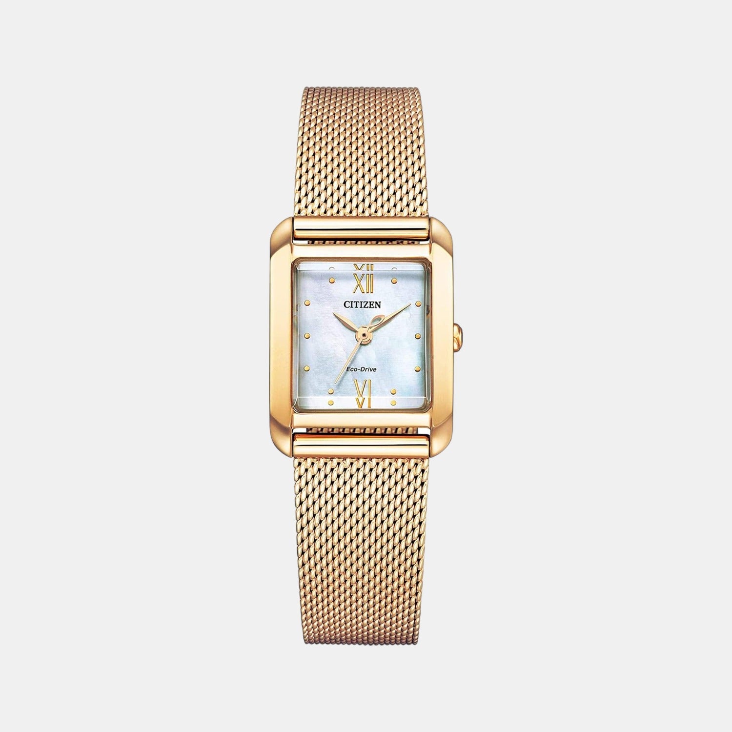 Citizen white shop gold watch