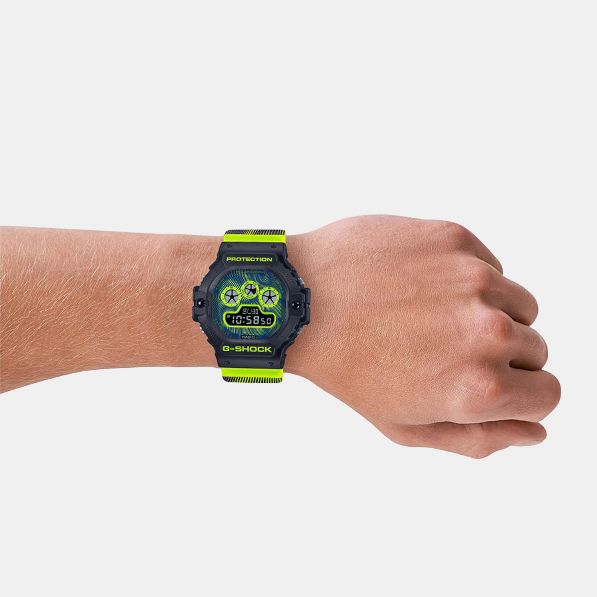 G-Shock Unisex Quartz Two Tone Dial Digital Resin Watch G1324