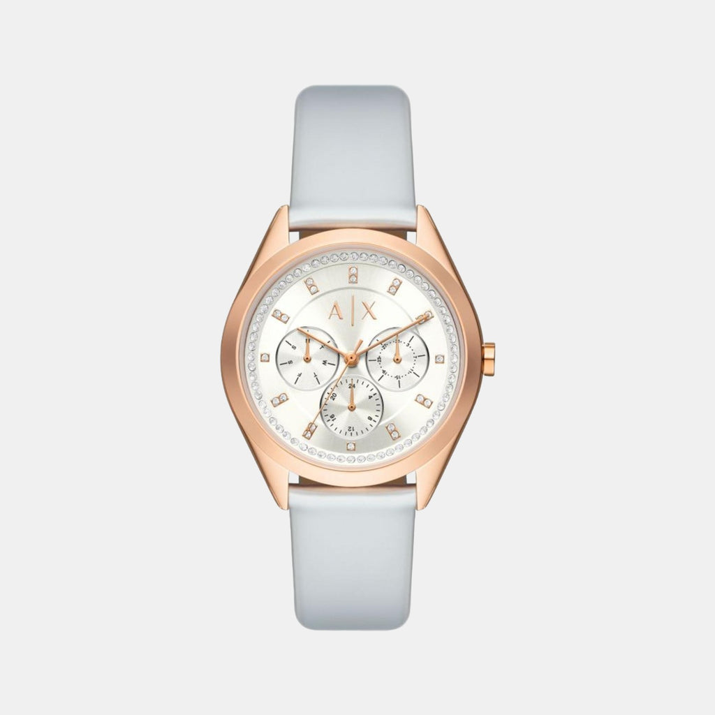 Armani Exchange Round Silver Chronograph watch