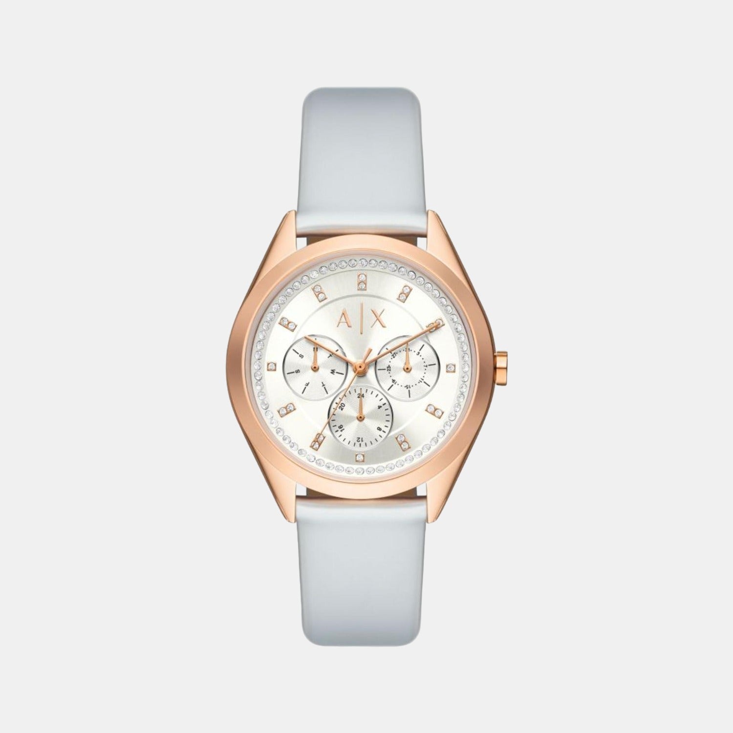 Armani Exchange Round Silver Chronograph watch