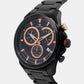 Modern Black Analog Male Stainless Steel Watch 7011M-M4404
