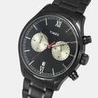 Men Quartz Black Dial Chronograph Stainless Steel Watch TWEG19809